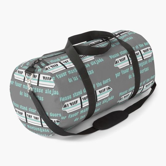 Discover Please stand clear for the Mickey express Duffle Bag