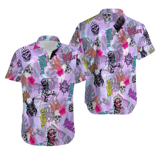 Iron Maiden Skull Hawaiian Shirt Aloha Shirt For Men Women