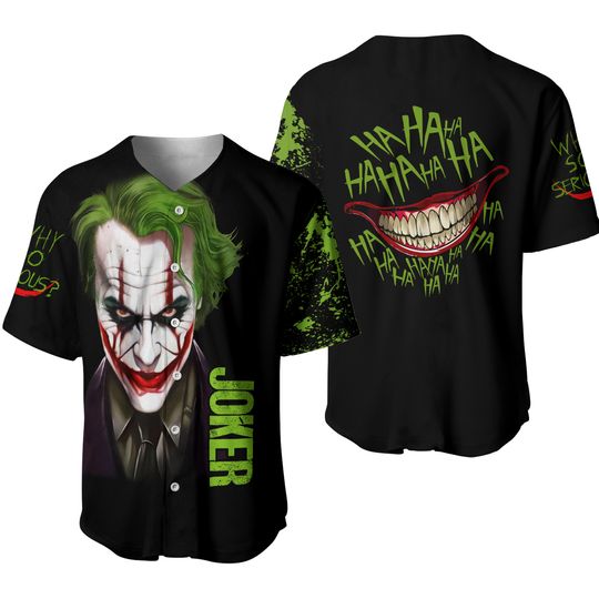Joker Why So Serious Ha Ha Ha Baseball Jersey