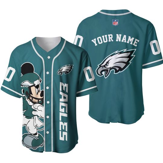 Personalized Eagle Baseball Jersey, Philadelphias Mickey Baseball Jersey, Sunday Football