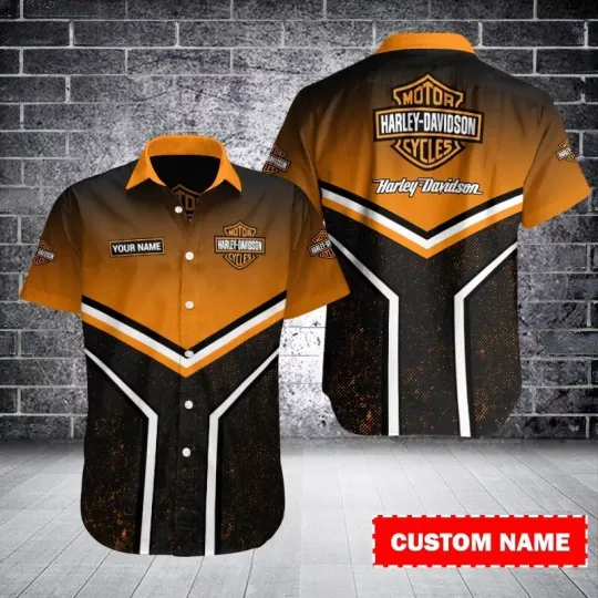 Discover Personalized Harley Motor Racing Davidsonn Casual Button Down Unisex Adult Shirt