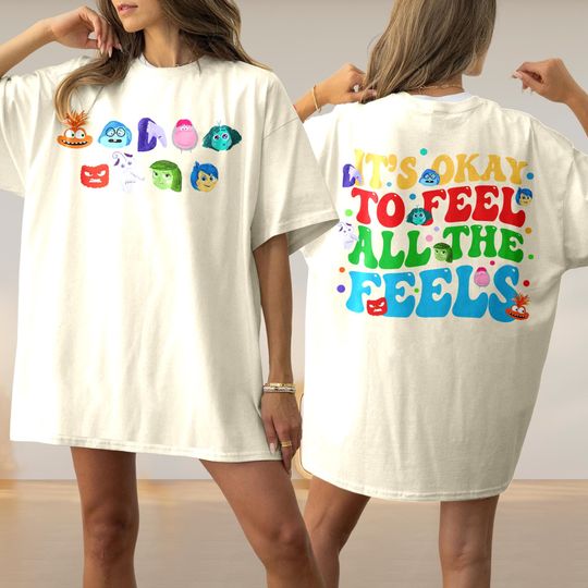 It's Okay To Feel All The Feels Inside Out 2 Shirt, Autism Awareness Month Shirt, Mental Health Shirt, Inside Out 2 Emotions Autism Tee