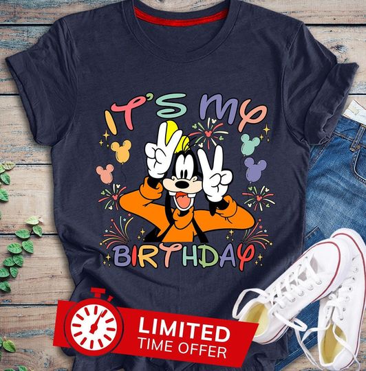 Discover Goofy Birthday Shirt It's My Birthday, Kids Birthday Shirt, Disneyland Birthday Trip Family Matching Birthday Shirt, Goofy Birthday Boy Tee