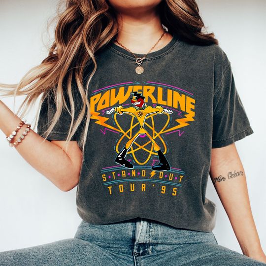 Discover Retro Disney Goofy Powerline Stand Out Tour 95 Shirt, Max Goofy Roxanne Powerline Shirt, Disney World Tour Shirt, Goofy Movie Shirt