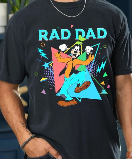 Goofy Rad Dad Comfort Colors Shirt, Father's Day Disney Sweatshirt, Father's Day Tshirt Gift for Daddy Papa, Disneyland Vacation Trip Tee