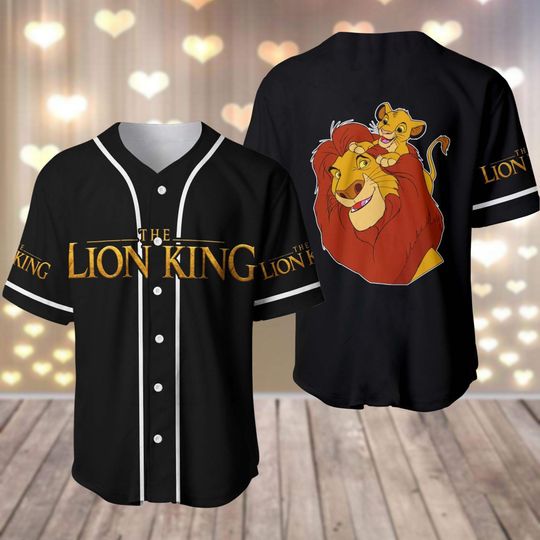 Lion King Baseball Jersey, Mufasa Simba Jersey Shirt, Disney Animals Kingdom Baseball Shirt, Hakuna Matata Shirt, Gifts For Father Kids