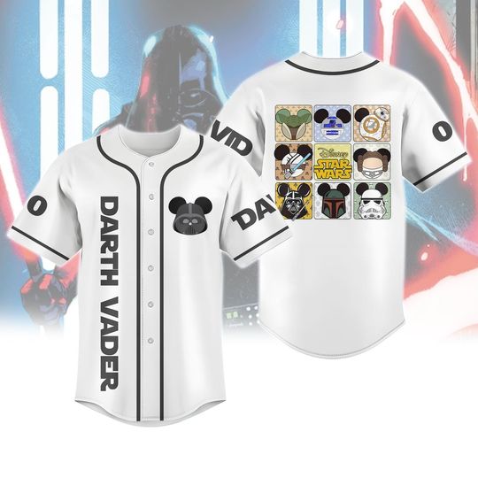 Custom Darth Vader Baseball Jersey, Star Wars Baseball Shirt, Anakin Skywalker Jersey Shirt, Matching Jersey Team, Father's Day Gift
