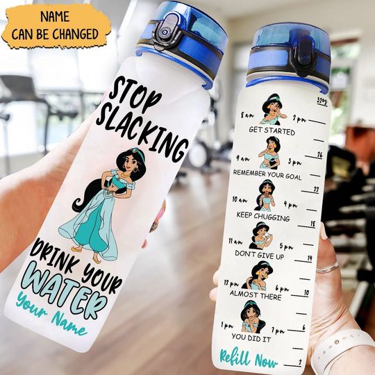 Princess Jasmine Water Bottle, Aladdin Water Bottle, Magic Kingdom Bottle, Disney Princess Bottle, Personalized Gift For Her