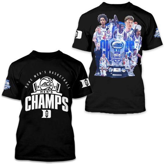 Discover New Duke Blue Devil 2025 Men’s Basketball Champions 3D Shirt