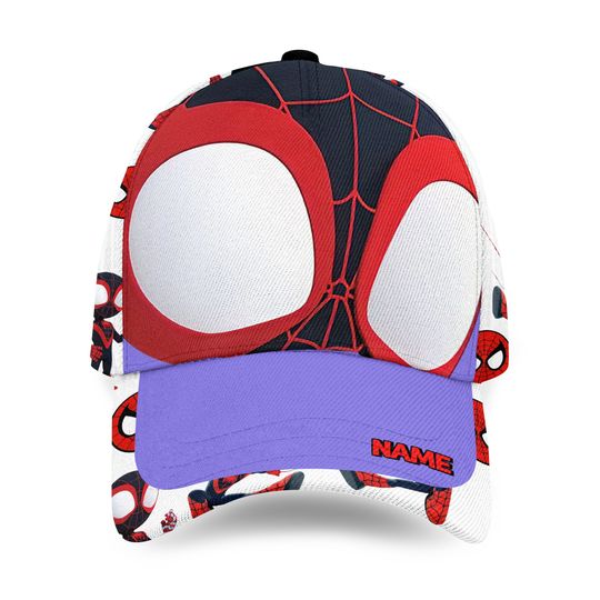 Spin Superhero Character Classic Cap, Spidey And His Amazing Friend Summer Vacation Baseball Cap, Spidey Summer Trip Hat, Gift For Kid Adult