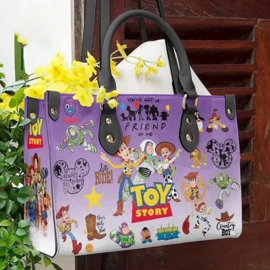 Woody Buzz Lightyear Leather Handbag, Toy Story Leather Bag Gift