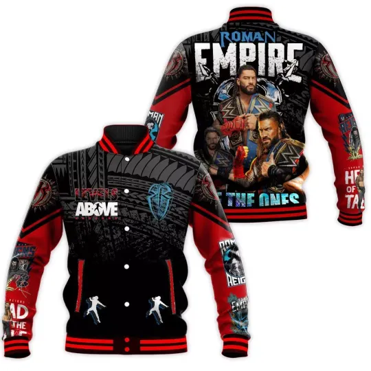 Roman Reigns The Roman Empire Wrestling Entertainment Baseball Jacket
