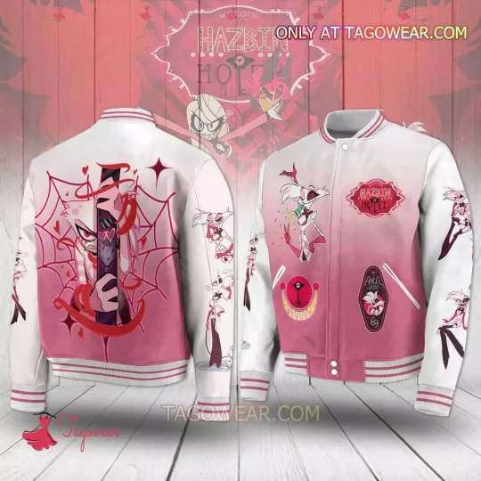 Angel Dust Hazbin Hotel Baseball Jacket