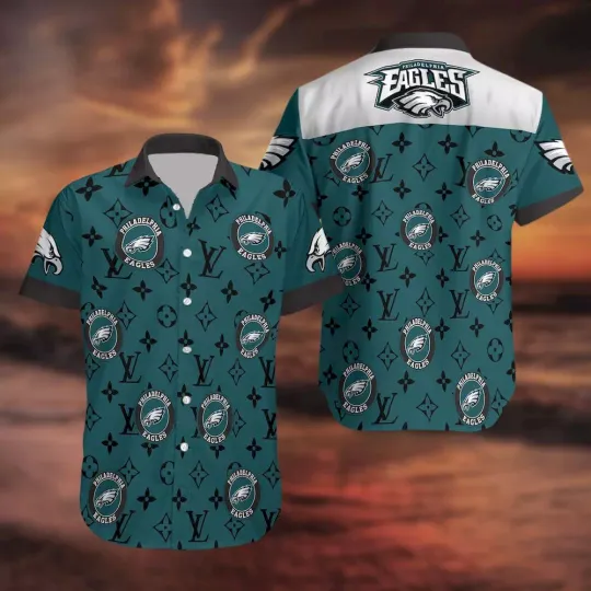 Discover Philadelphia Team Eagles Luxury Logo Hawaiian Sport Shirt Full Size