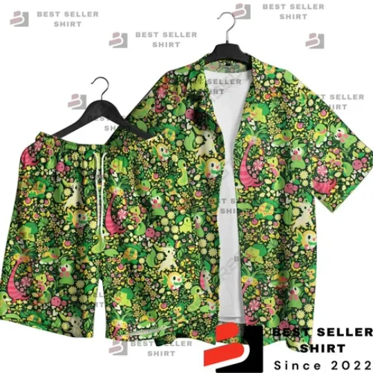 Bulbasaur Hawaiian Button Up Shirt Bulbasaur Summer Hawaiian Shirt