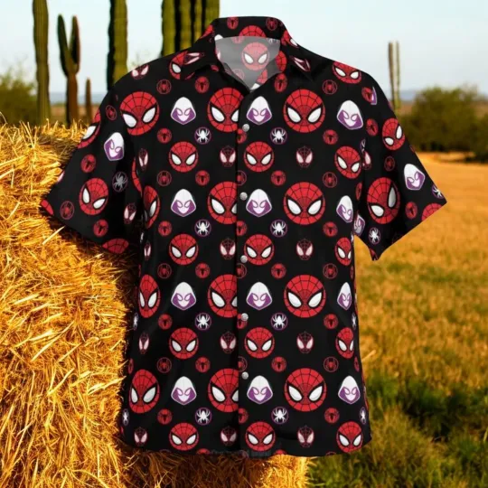 Discover Spider Man Multiverse Mask Hawaiian Shirt