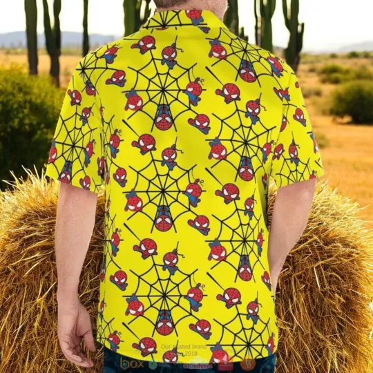 Discover Spider Man Chibi Yellow Hawaiian Shirt