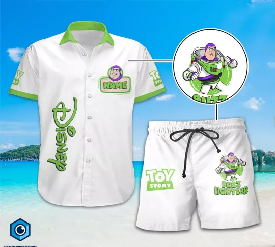Personalized Buzz Lightyear Hawaiian Shirt, Woody Hawaiian Shirt,Toy Story Shirt