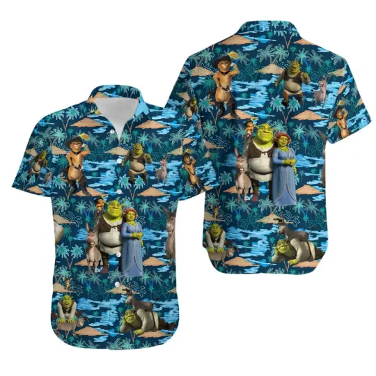 Shrek and Fiona Hawaiian Shirt