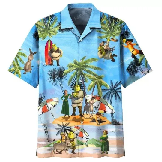 Shrek and Fiona Hawaiian Shirt