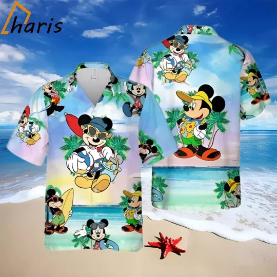 Discover Mickey Aloha Hawaiian Button Down Shirt