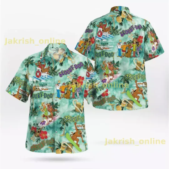 Discover Scoobyy Doo Friends Surfing Summer Tropical Hawaiian Shirt
