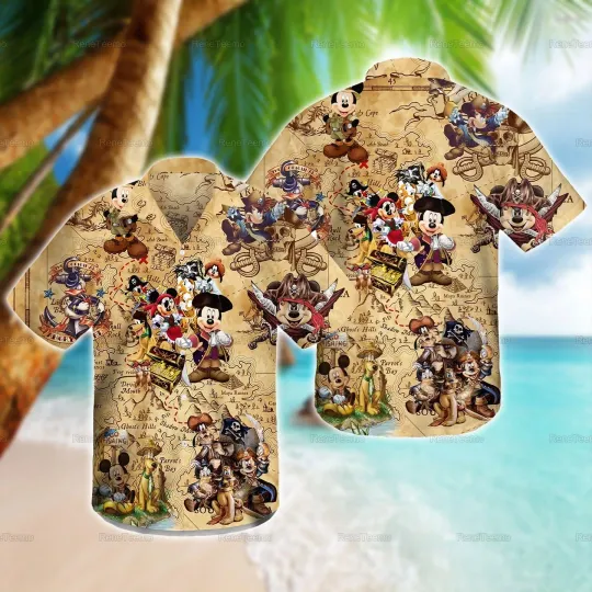 Discover Disney Mickey Pirates Hawaiian Shirt,Mickey And Friends Pirates Shirt