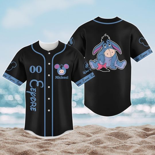 Discover Custom Disney Eeyore Baseball Jersey, Winnie The Pooh Jersey Men, Disney Character Jersey Shirt, Magic Kingdom Baseball Shirt For Him
