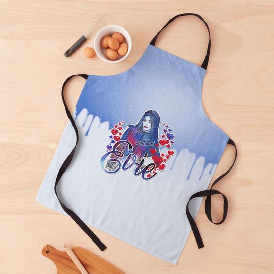 Evie Descendants (Evil Queen Pretty Blue Princess Red Heart) Sofia Carson Apron