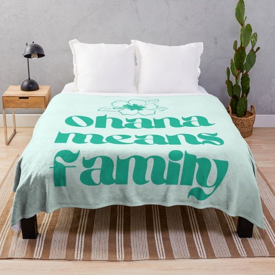 Discover Ohana Means Family Throw Blanket