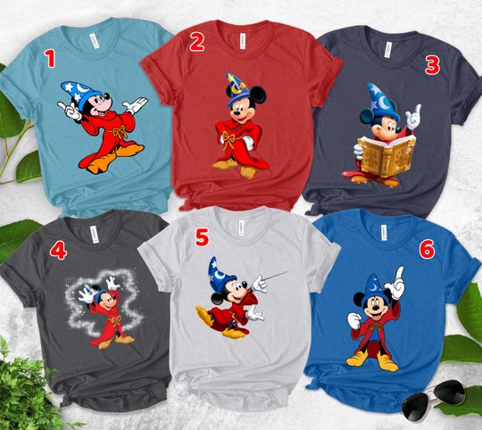 Discover Disney Fantasia Movie Shirt, Comfort Colors Fantasia Sorcerer Mickey T-shirt, Fantasmic Tee, Disney Trip Tee, Disney Movie Fans Shirt