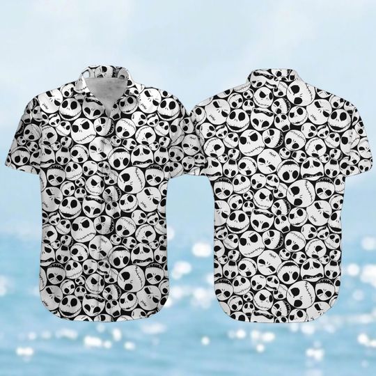 Jack Skellington Button Shirt, Nightmare Before Christmas Merch,  Disney Trip Shirt, Magic Kingdom Shirt, Summer Shirt, Gift For Fan