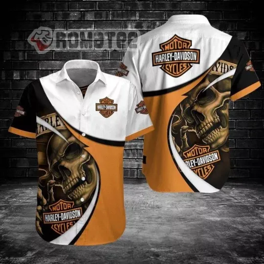 Harley Racing Davidson Casual Button Down Shirt
