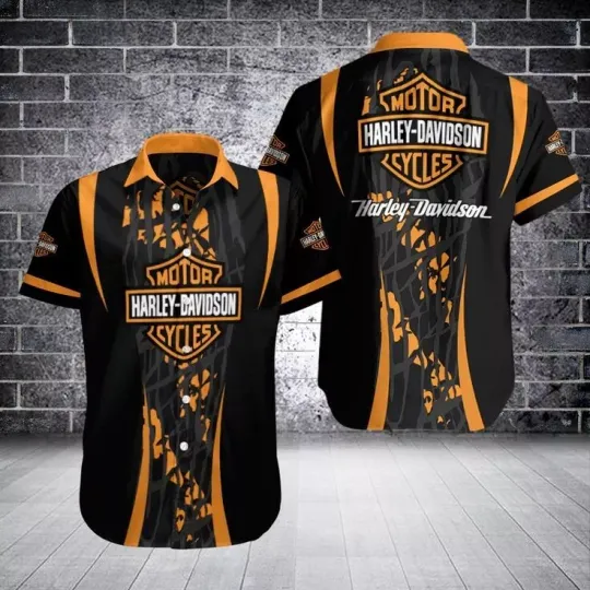 Discover Harley Racing Davidson Casual Button Down Shirt