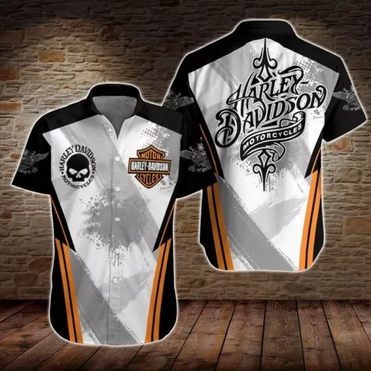 Discover Harley Racing Davidson Casual Button Down Shirt