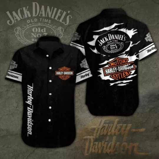 Personalized Harley Racing Davidson Casual Button Down Shirt