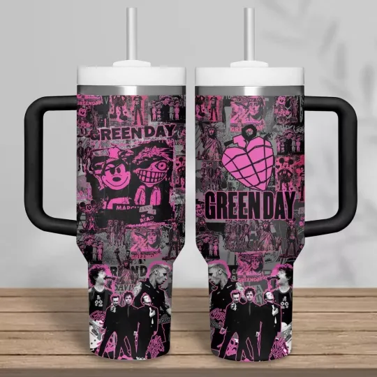 Green Day Tumbler 40 oz Gift for Fans