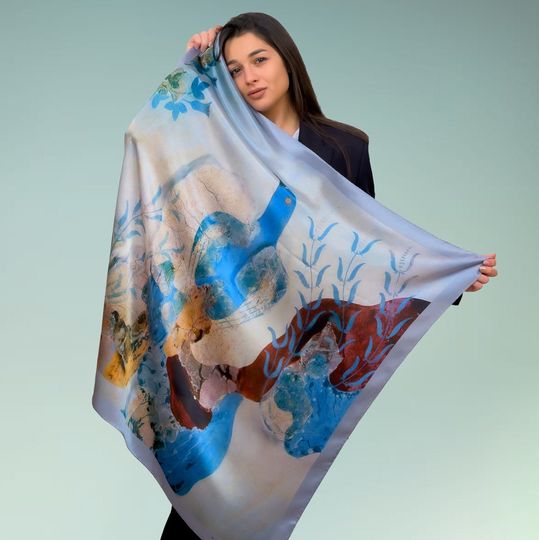 Discover Ancient Greek Square Scarf | Mother's Day Gift Idea