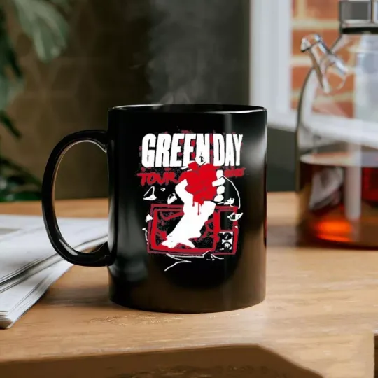 Green Day Tour 2025 Black mug