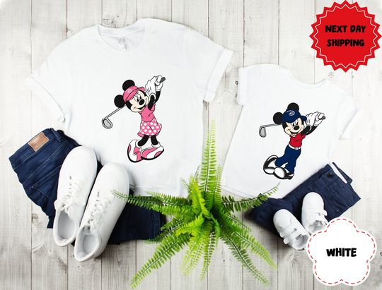 Discover Disney Mickey Mouse Golf Funny Mickey Golfer, Disneyland Family Matching Shirt, Magic Kingdom Tee, WDW Epcot Theme Park Shirt