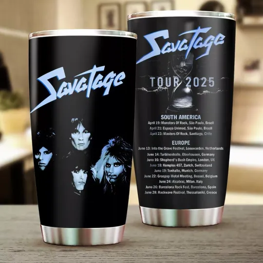 Savatage band world tour 2025 Tumbler Cup 20oz
