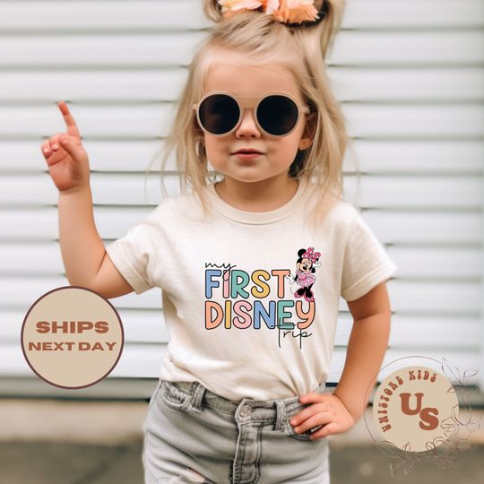 Discover My First Disney Trip Toddler Shirt, First Disney Trip Kids T-Shirt, Disney Trip Bodysuit, Minnie Disney Trip Toddler Shirt