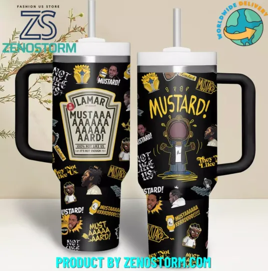 Kendrick Lamar “Not Like Us” Mustard Stanley Tumbler 40Oz Gift For Fans