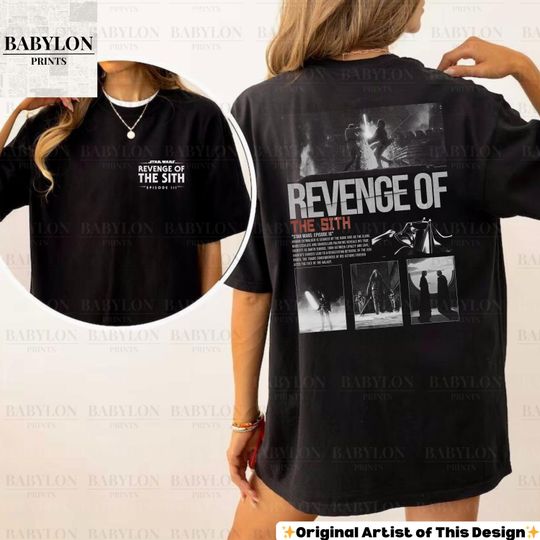 Vintage Revenge of the Sith T Shirt Anakin Skywalker Shirt Darth Vader Tee Kenobi T-Shirt Retro Star Wars Movie Revenge of the Sith tee