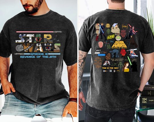 Revenge of the Sith Wash Shirt, Vintage Anakin Skywalker Shirt, Darth Vader Tee, Retro StarWars Movie Revenge of the Sith Shirt