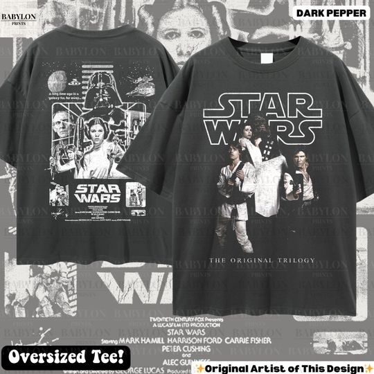Vintage Star Wars T Shirt, Star Wars Original Trilogy Shirt, A New Hope Shirt Disneyland Shirt Luke Skywalker Darth Vader Leia tee