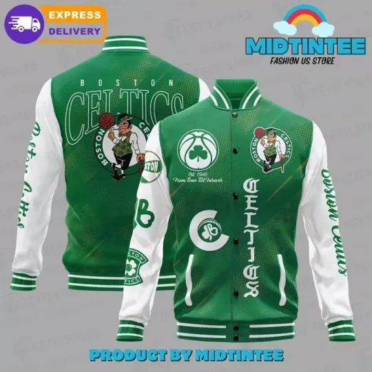 Discover Boston Celtic city Nba Varsity baseball Jacket