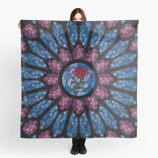 Discover Stained Glass Rose Scarf