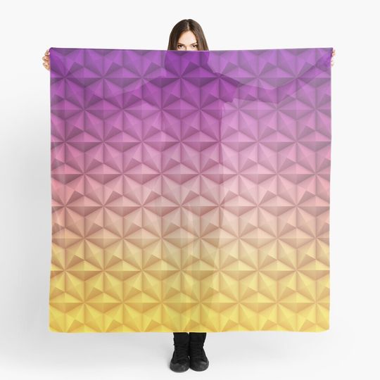 Discover Spaceship Earth - Epcot At Night Scarf