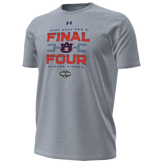 Auburn Tigers 2025 NCAA Men's Basketball Tournament March Madness Final Four Locker Room T-Shirt - Sport Grey